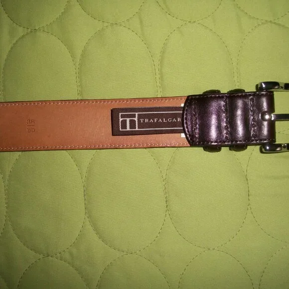Trafalgar Cortina Brown Lorenzo Leather Belt